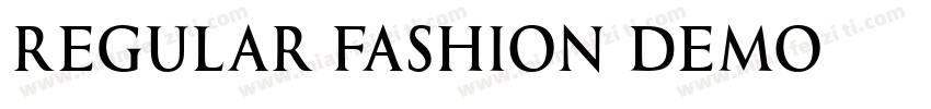 Regular Fashion DEMO字体转换